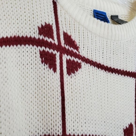 Vintage Gitano Men's knit sweater grid print - Picture 7 of 10